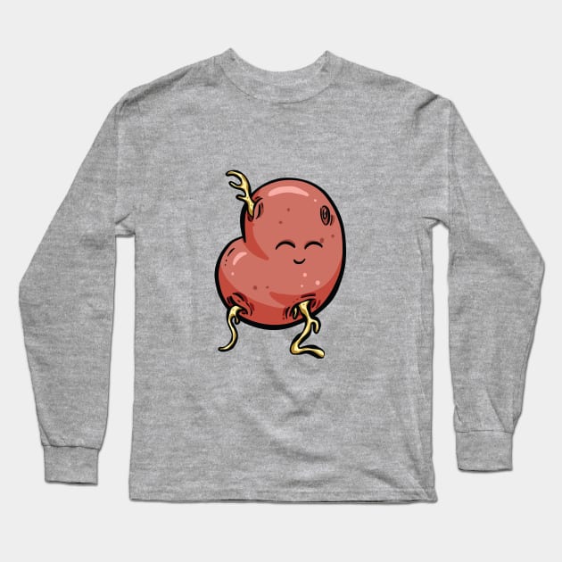 Potato People! Cartoon Red Potato Garden Tips Toons Long Sleeve T-Shirt by Garden Tips Toons